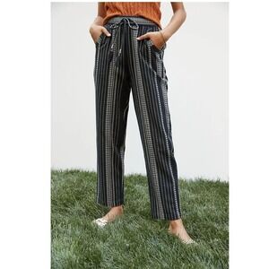 Anthropologie Essential Beach Pants Black White Aztec Womens Small